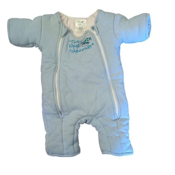 BABY MERLIN'S MAGIC SLEEPSUIT Small (3-6M/12-18lb) Blue Swaddle Transition - Picture 1 of 6